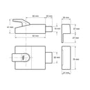 Yale 82 Deadbolt Rim Nightlatch - 60mm Backset - DMG Case without Cylinder