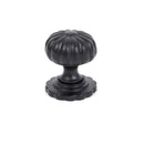 From The Anvil Small Flower Cabinet Knob - Black