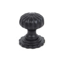 From The Anvil Large Flower Cabinet Knob - Black