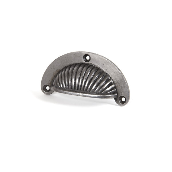 From The Anvil Ridged Drawer Pull - 3" - Natural Smooth