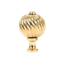 From The Anvil Medium Spiral Cabinet Knob - Polished Brass