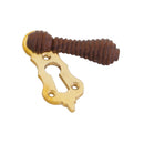 From The Anvil Beehive Lever Key Covered Escutcheon - Rosewood and Polished Brass