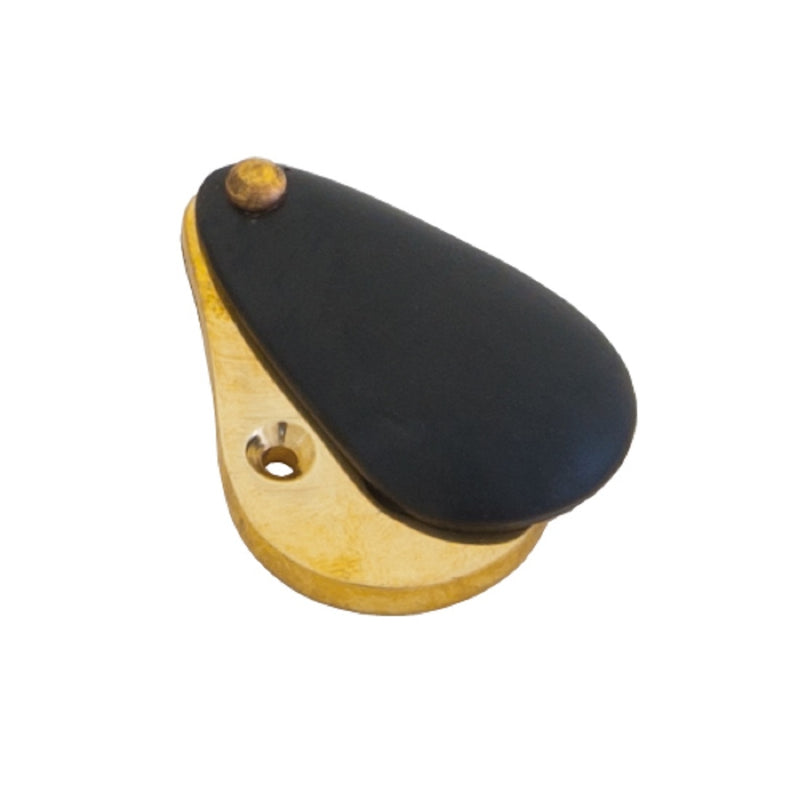 From The Anvil Plain Lever Key Covered Escutcheon - Ebony and Polished Brass