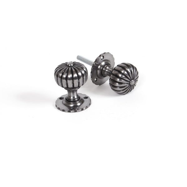 From The Anvil Flower Mortice Knob Set - Natural Smooth