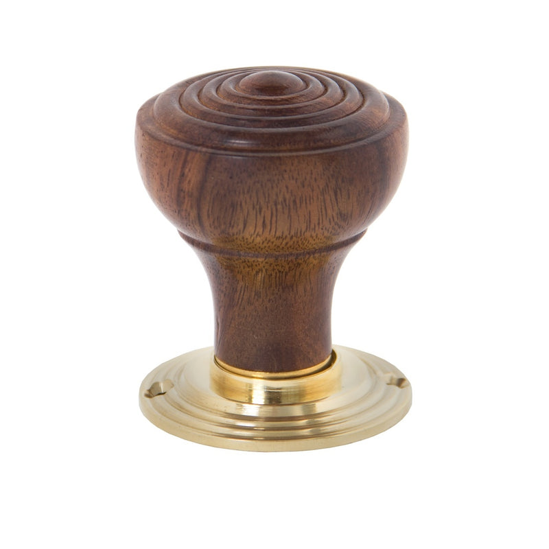 From The Anvil Ringed Knob Set - Rosewood & Polished Brass
