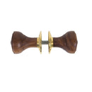 From The Anvil Ringed Knob Set - Rosewood & Polished Brass