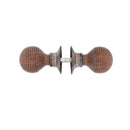 From The Anvil Beehive Knob Handles on Round Rose - Rosewood & Aged Brass