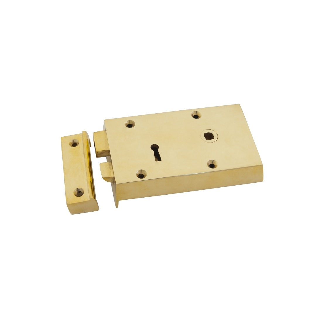 From The Anvil Small Rim Lock RH - Polished Brass