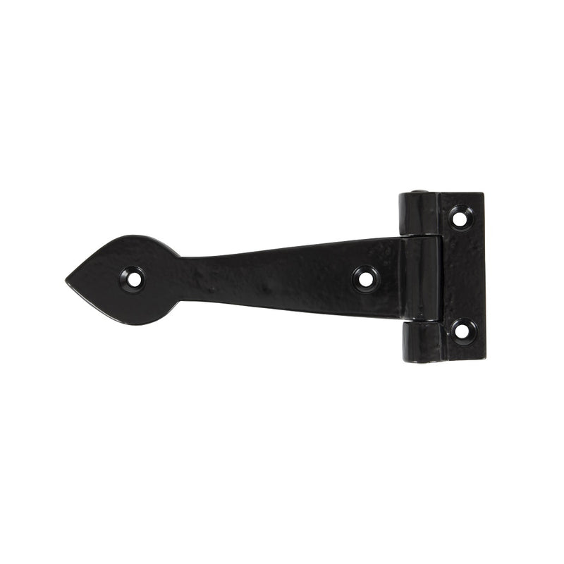From The Anvil Cast 'T' Shape Hinges (pair) - 6" - Black Smooth