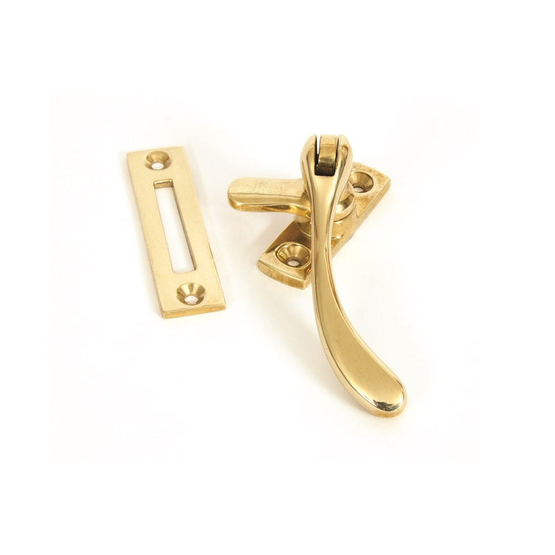 From The Anvil Cast Peardrop Fastener - Polished Brass