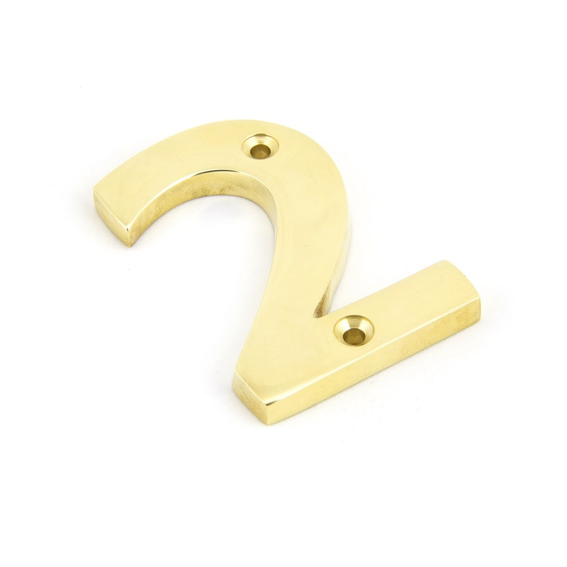 From The Anvil Numeral '2' - Polished Brass