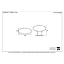 From The Anvil Oval Cabinet Knob - Black