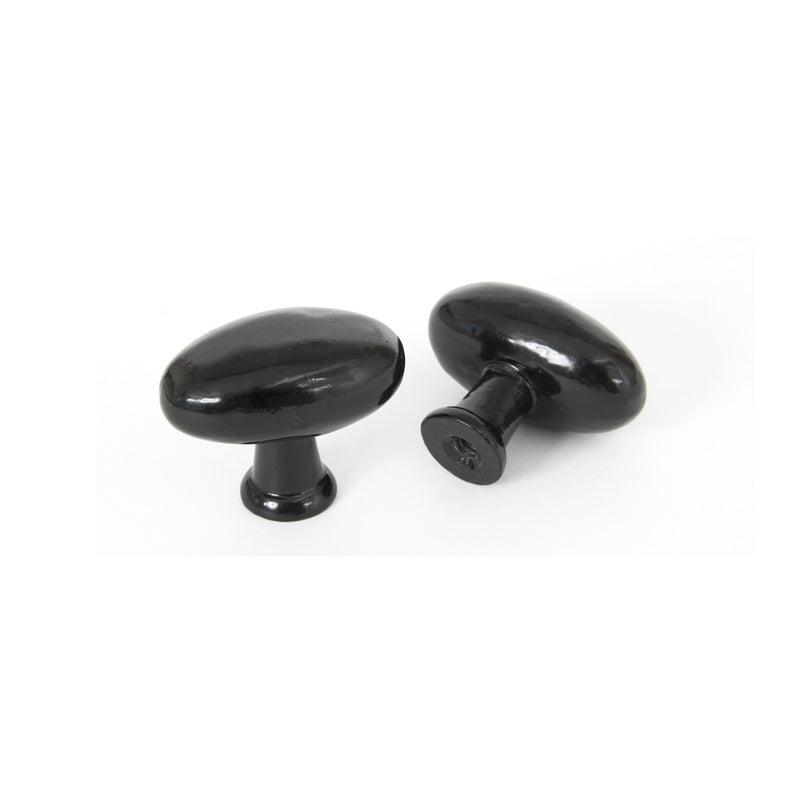 From The Anvil Oval Cabinet Knob - Black