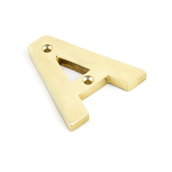From The Anvil Letter 'A' - Polished Brass