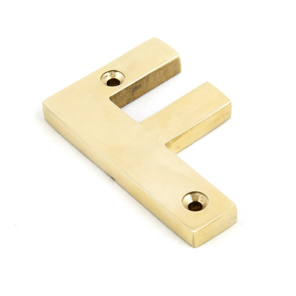 From The Anvil Letter 'F' - Polished Brass