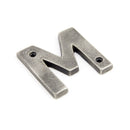 From The Anvil Letter 'M' - Antique Pewter