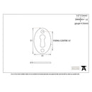 From The Anvil Period Lever Key Oval Escutcheon - Polished Nickel