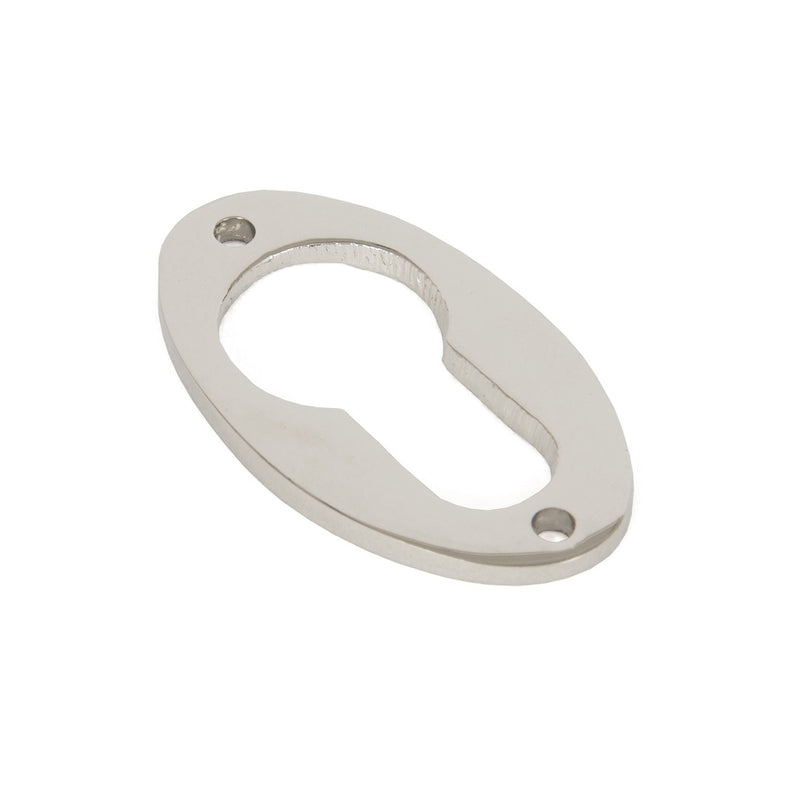 From The Anvil Period Euro Profile Oval Escutcheon - Polished Nickel