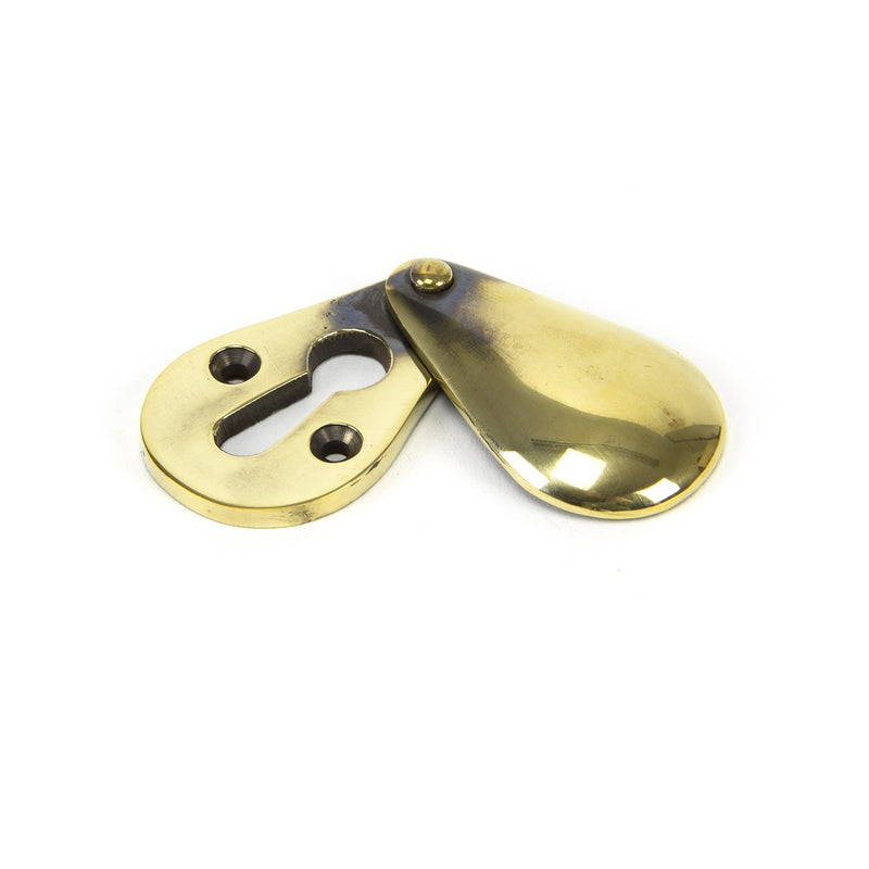 From The Anvil Plain Lever Key Covered Escutcheon - Aged Brass