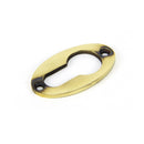 From The Anvil Period Euro Profile Oval Escutcheon - Aged Brass