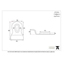 From The Anvil Period Euro Door Pull - Polished Brass