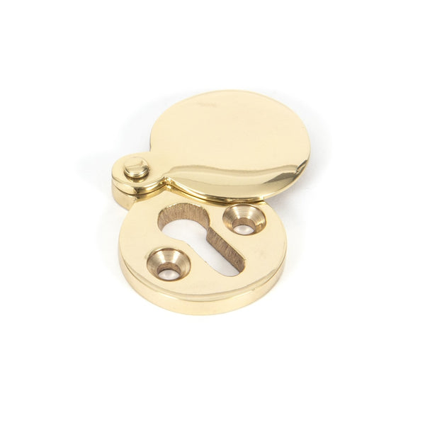 From The Anvil Round Lever Key Covered Escutcheon - Polished Brass