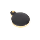 From The Anvil Round Lever Key Covered Escutcheon - Ebony and Polished Brass