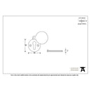 From The Anvil Round Lever Key Covered Escutcheon - Ebony and Polished Brass