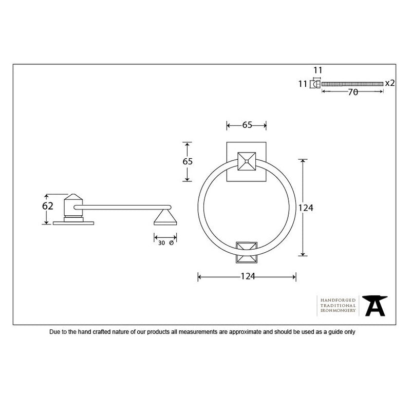 From The Anvil Ring On Block Door Knocker - Polished Chrome