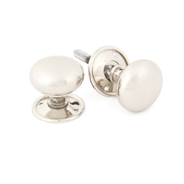 From The Anvil Small Mushroom Knob Set - Polished Nickel