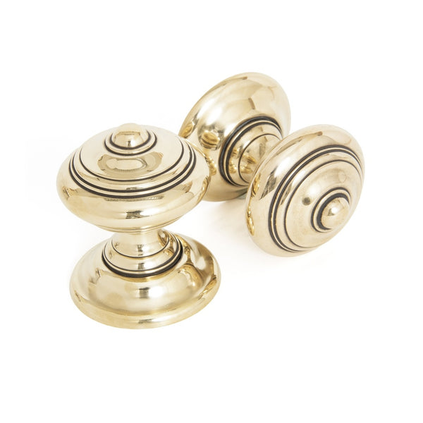 From The Anvil Elmore Concealed Mortice Knob Set - Aged Brass
