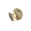 From The Anvil Small Beehive Cabinet Knob - Aged Brass