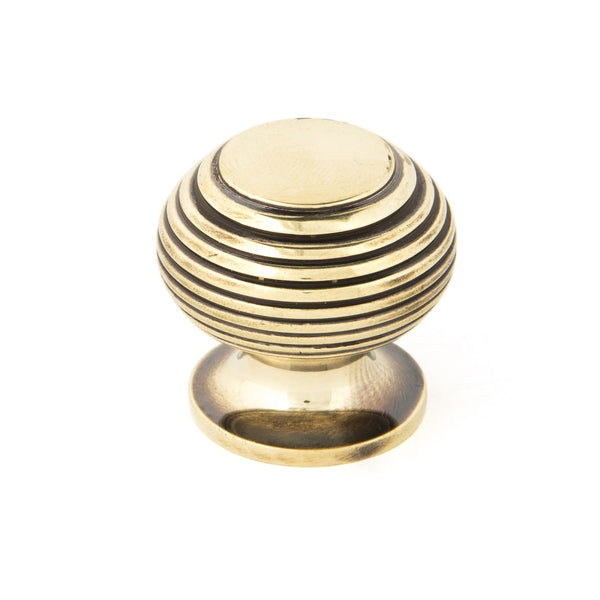 From The Anvil Small Beehive Cabinet Knob - Aged Brass