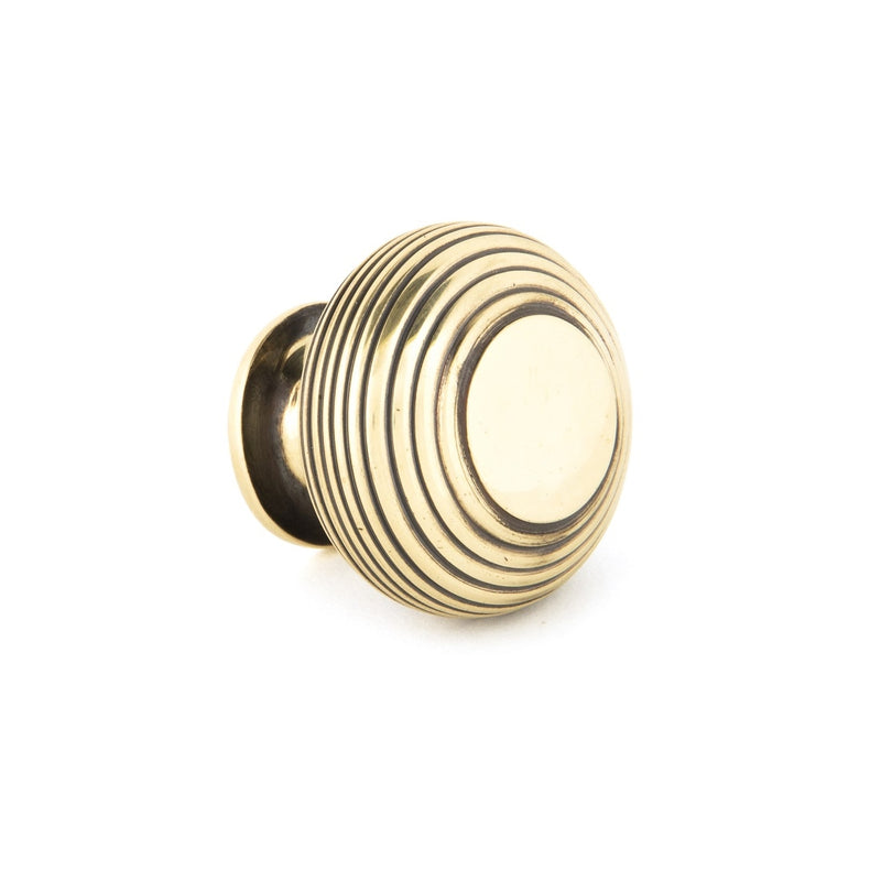 From The Anvil Large Beehive Cabinet Knob - Aged Brass