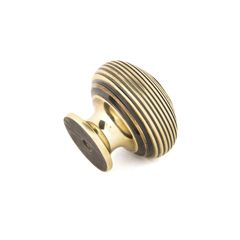 From The Anvil Large Beehive Cabinet Knob - Aged Brass