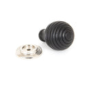 From The Anvil Small Beehive Cabinet Knob - Ebony and Polished Nickel