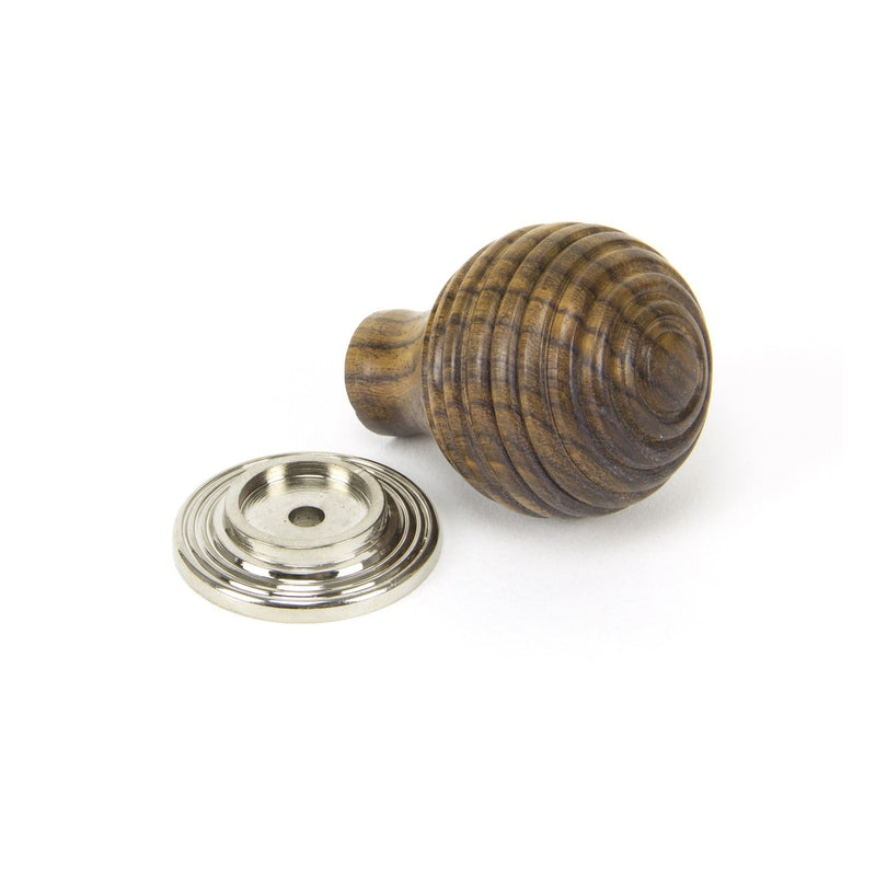 From The Anvil Small Beehive Cabinet Knob - Rosewood and Polished Nickel