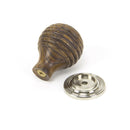 From The Anvil Small Beehive Cabinet Knob - Rosewood and Polished Nickel