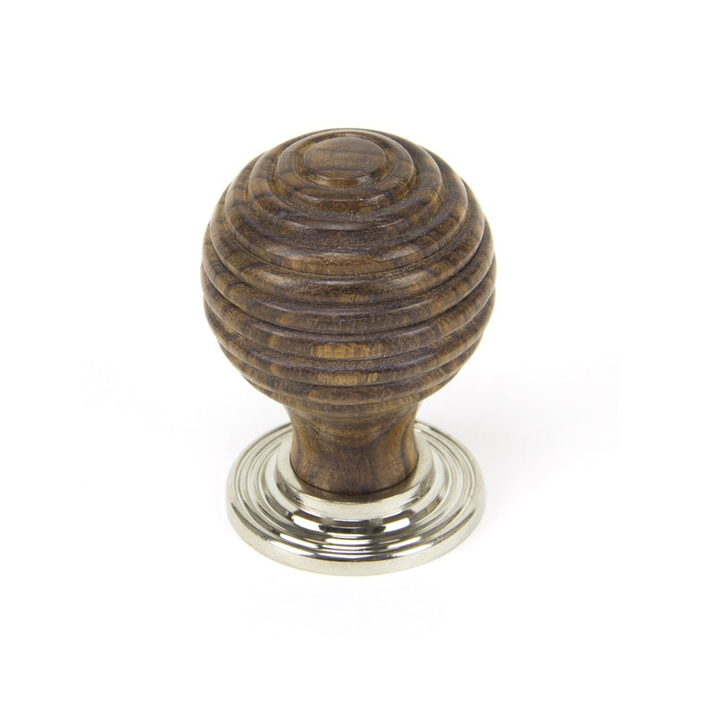 From The Anvil Small Beehive Cabinet Knob - Rosewood and Polished Nickel