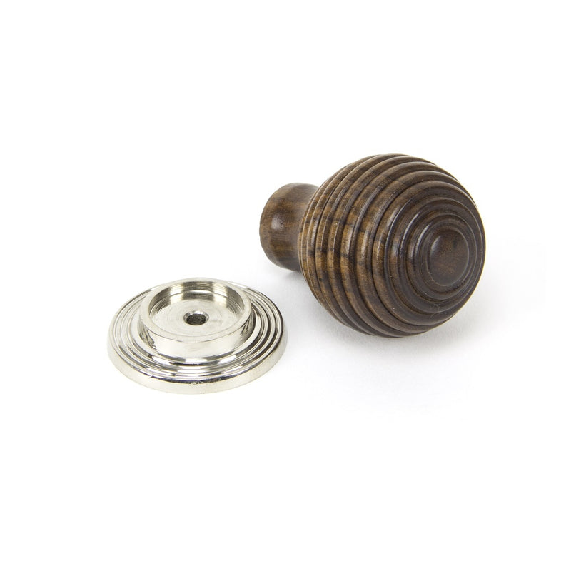 From The Anvil Large Beehive Cabinet Knob - Rosewood and Polished Nickel