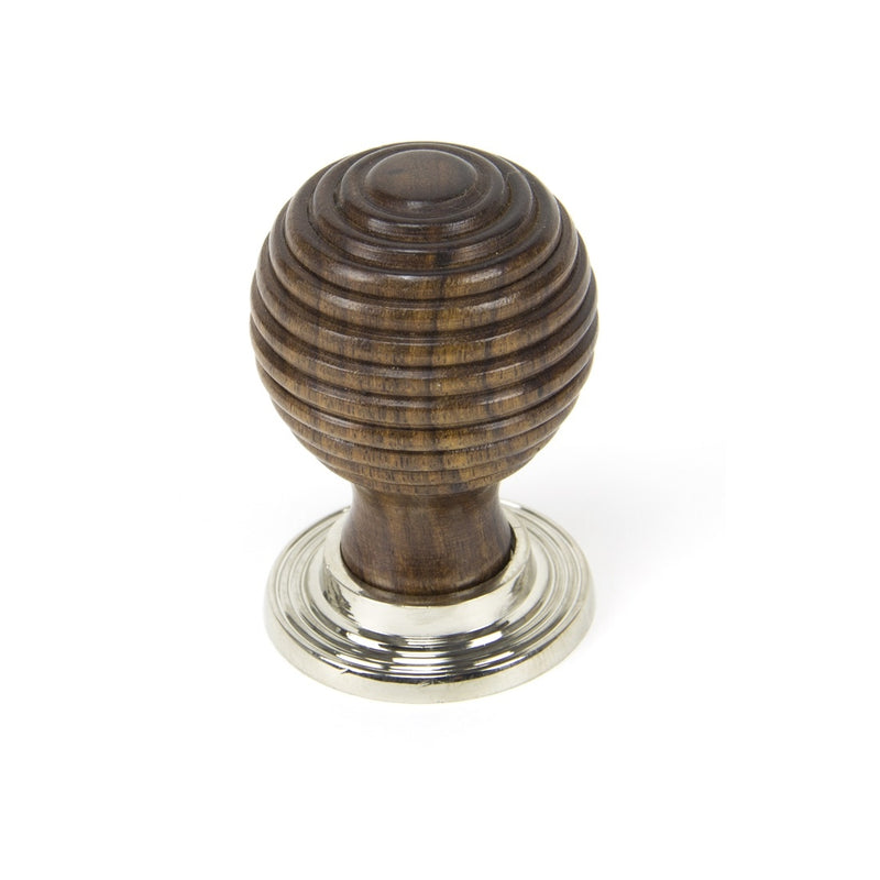 From The Anvil Large Beehive Cabinet Knob - Rosewood and Polished Nickel
