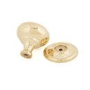 From The Anvil Large Mushroom Cabinet Knob - Polished Brass