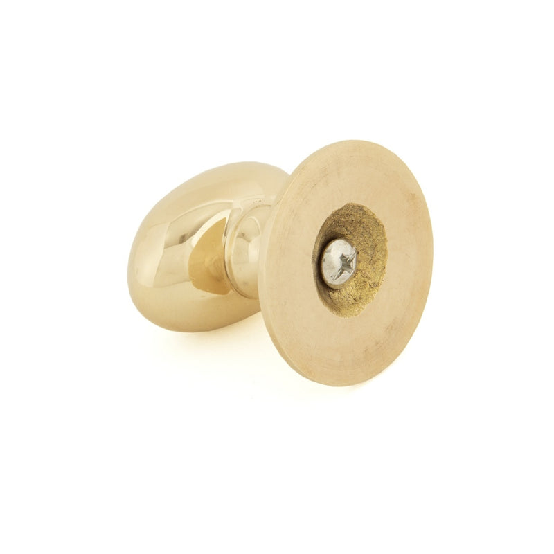 From The Anvil Large Oval Cabinet Knob - Polished Brass