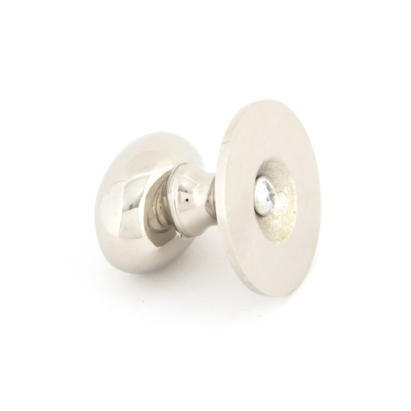 From The Anvil Large Oval Cabinet Knob - Polished Nickel