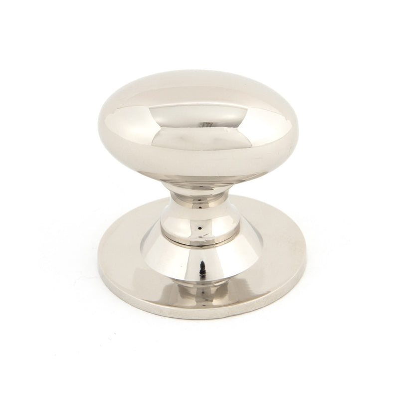 From The Anvil Large Oval Cabinet Knob - Polished Nickel
