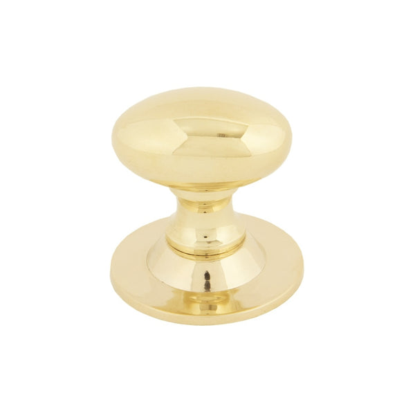 From The Anvil Small Oval Cabinet Knob - Polished Brass