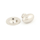 From The Anvil Small Oval Cabinet Knob - Polished Nickel