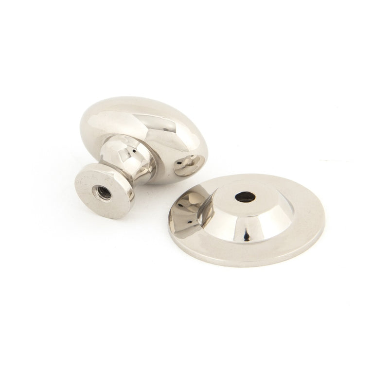 From The Anvil Small Oval Cabinet Knob - Polished Nickel