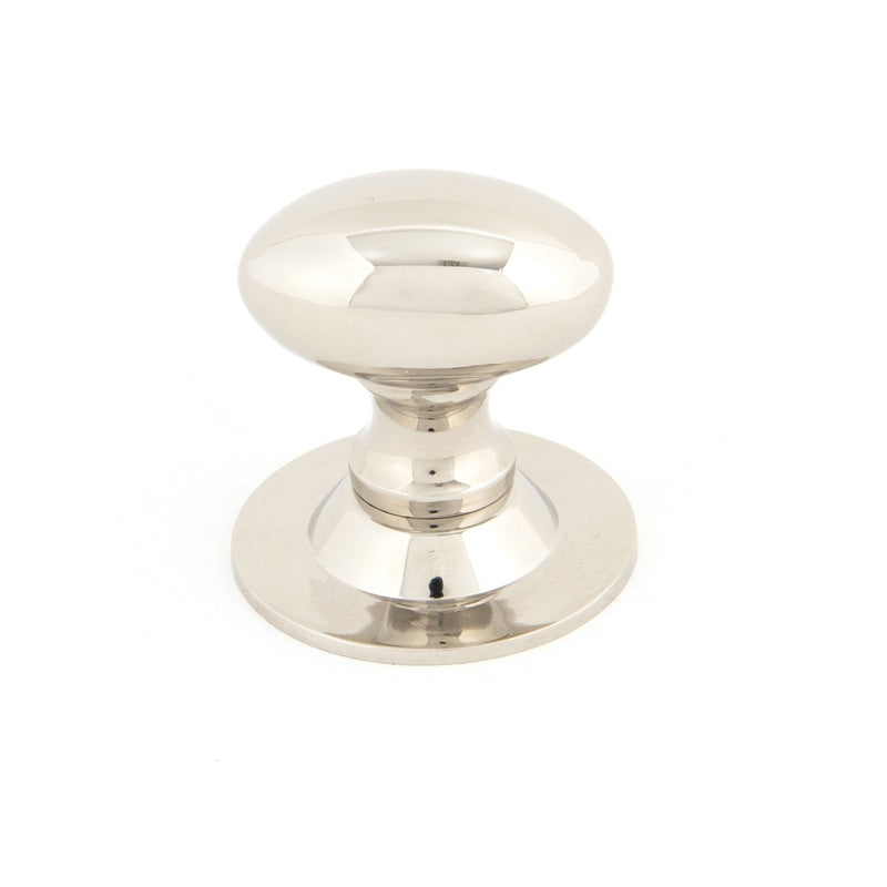 From The Anvil Small Oval Cabinet Knob - Polished Nickel