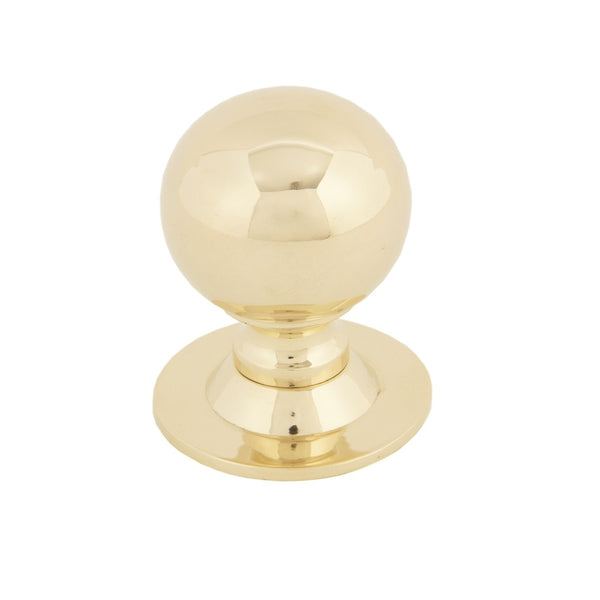 From The Anvil Small Ball Cabinet Knob - Polished Brass